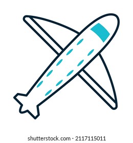 airplane icon on white background