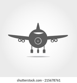 airplane icon on white background