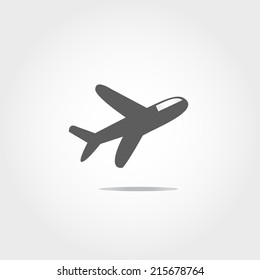 airplane icon on white background