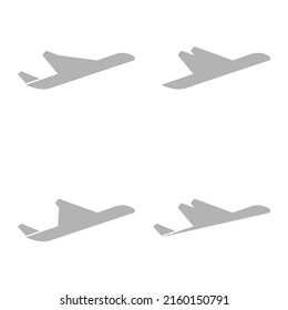 Airplane icon on a white background, vector illustration