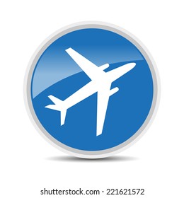 airplane icon on white background vector
