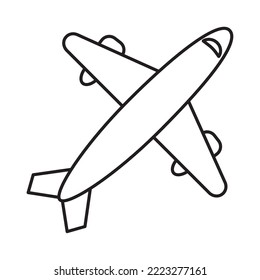 airplane icon on white background