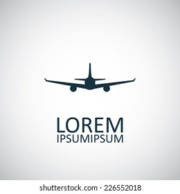 airplane icon on white background