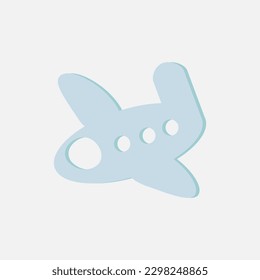 Airplane icon on white background vector illustration for web site, mobile app, presentation, infographic. Airplane concept sign. Graphic design element.
