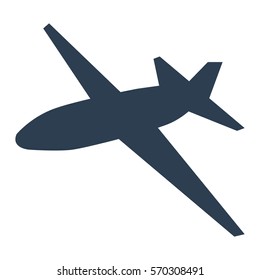 airplane Icon on white background. Vector illustration