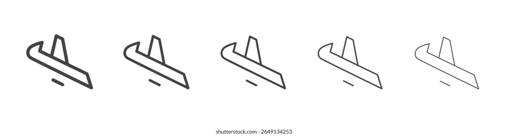 Airplane icon outline ilustration vector symbol
