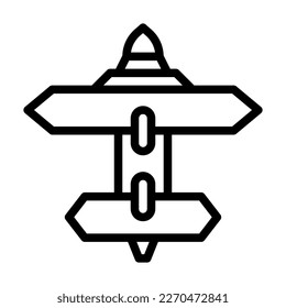airplane icon outline style military illustration vector army element and symbol perfect. Icon sign from modern collection for web.