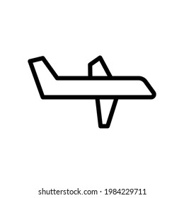 Airplane icon. outline style icon. simple illustration. Editable stroke. Design template vector