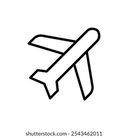 Airplane icon Outline vector for web ui