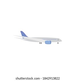 airplane icon over white background, flat style, vector illustration