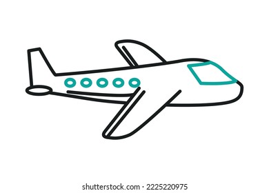 icono del avión sobre fondo blanco