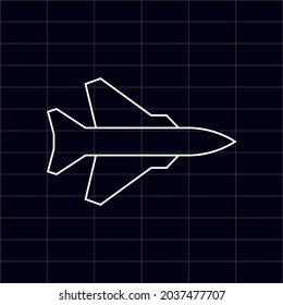 Airplane Icon, Plane Icon, F-15 Strike Eagle Icon Vector Illustration Eps10