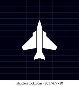 Airplane Icon, Plane Icon, F-15 Strike Eagle Icon Vector Illustration Eps10