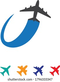 Icono del avión. icono de plano. vector de icono de avión