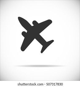 Airplane  icon,  plane front view , vector illustration