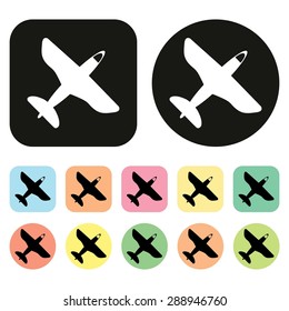 Airplane icon. Plane icon. Passenger plane icon. Vector