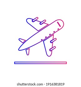 Airplane icon. Plane, rocket, plane icon. airplane up and down, landing and flying icon with vector illustration and flat style.
