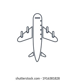 Flugzeugsymbol. Flugzeug, Rakete, Flugzeugsymbol. Flugzeug auf und ab, Lande- und Fliegsymbol mit Vektorgrafik und flachem Stil.