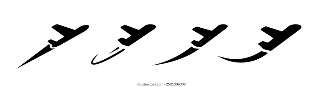 Airplane icon. plane icon set.