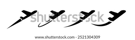 Airplane icon. plane icon set.
