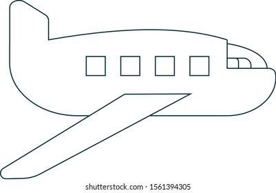 Airplane icon plane sign vector image