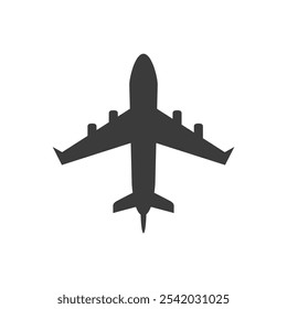 Airplane icon. Plane silhouette. Vector illustration