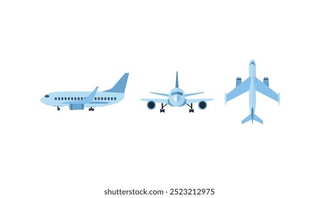 Airplane icon. Plane symbol. Air plane vector illustration. Airplane vector illustration.