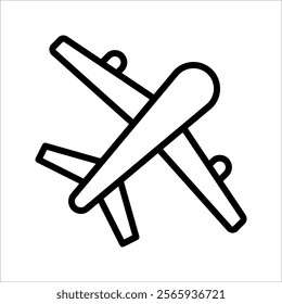 Airplane icon. Plane symbol. Air plane vector illustration. Airline sign. Aviation pictogram. Aircraft concept isolated.