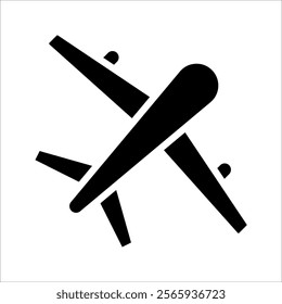 Airplane icon. Plane symbol. Air plane vector illustration. Airline sign. Aviation pictogram. Aircraft concept isolated.