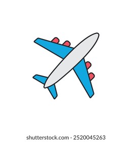 Airplane icon. Plane symbol template for graphic and web design collection logo vector illustration
