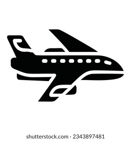 Icono del avión, ilustración del vector del avión 