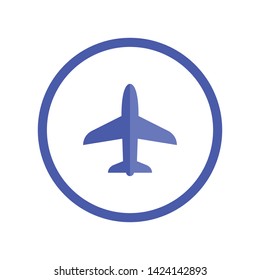 Airplane icon. Plane vector pictogram.  Flight pictogram. Airport symbol.