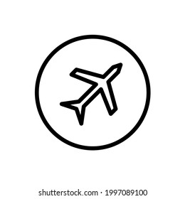 Airplane icon with rounded style