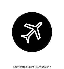 Icono del avión con estilo redondeado