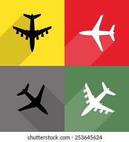 Airplane icon set