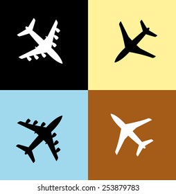 Airplane icon set
