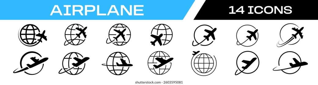 airplane icon. airplane icon set