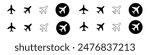 Airplane icon set. Aircraft vector sign. Airport arrival departure symbol