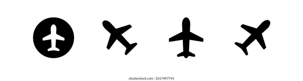 Airplane icon set. Airplane sign. Vector illustration