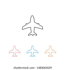 Airplane icon set vector illustration design Logo Template