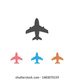 Airplane icon set vector illustration design Logo Template