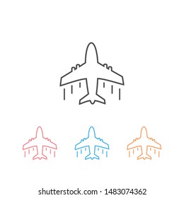 Airplane icon set vector illustration design Logo Template
