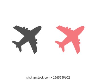 Plantilla de logotipo de diseño de ilustración vectorial de conjunto de iconos de avión
