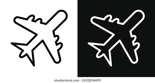 Airplane Icon Set. Vector Illustration