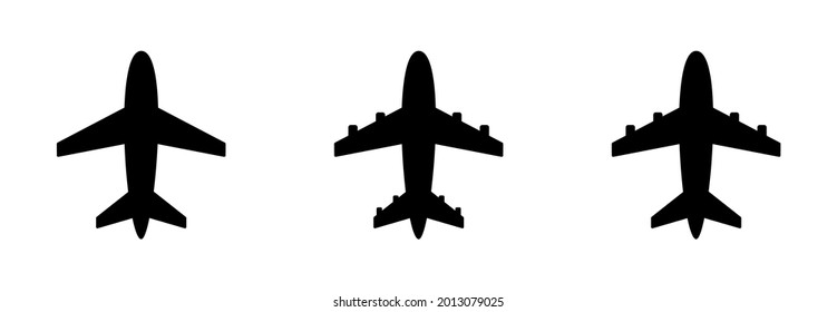 símbolo de signo de vector conjunto de iconos de avión