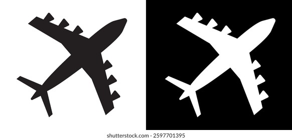 Airplane icon set. Airplane vector sign. Vector illustration.