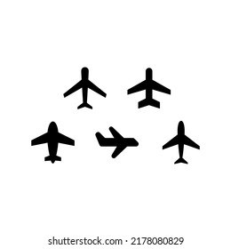 Airplane Icon Set Vector Symbol Design Illustration