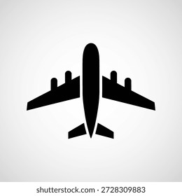 Airplane icon silhouette front view