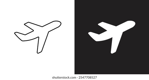 airplane icon, airplane silhouette, Transport, symbol travel, Plane flight pictogram.