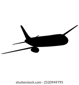 Airplane icon silhouette. Vector image